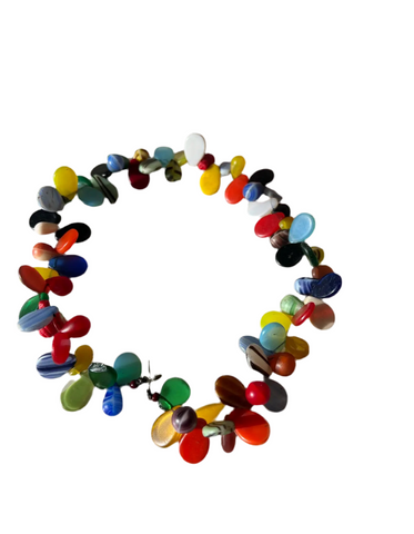 Moma Glass Multi-Colored Necklace Vintage