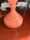 1970s Salmon Pink Large Table Lamp