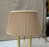 Simple Brass Table Lamp With Lampshade