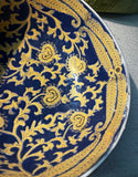 Large Ceramic Peacock Design Decorative Bowl