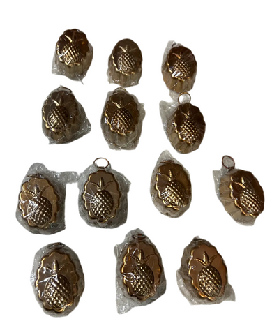 Collection of Brass Pineapple Molds- Set of 13