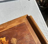 Lightweight Wooden Tray With Floral Accents