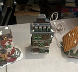 Trio of Vintage Christmas Village Houses