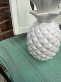 White Ceramic Pineapple Candlestick Holder