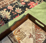 Wooden and Tile Italian Style Decorative Tray