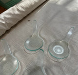 Collection of Small Glass Biomorphic Spoons- Set of 7