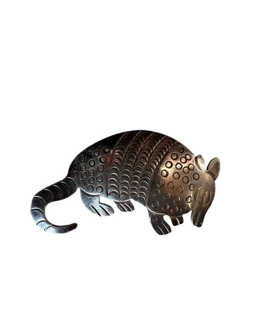 Small Silver Armadillo Pin