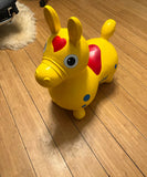 1980s Vintage Rody Yellow Horse Children's Toy