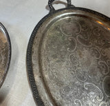 Pair of Large Etched Decorative Trays