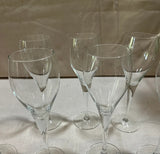 Collection of Simple Stemmed Champagne Glasses- Set of 7