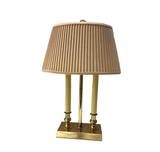 Simple Brass Table Lamp With Lampshade