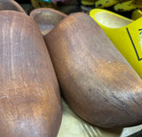 Pair of Wooden Hand Carved Clogs