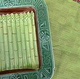 Hand Painted Stoneware Asparagus Tray