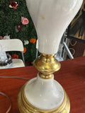 1970s MCM Marble and Gold Table Lamp