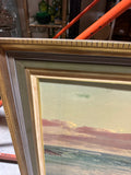 Large Seascape Ocean Print in Gold Frame