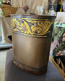 Metal Oval Decorative Wastebasket