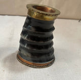 Pair of Animal Horn and Brass Cups