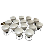 Large Collection of White Ceramic Bowls With Candle Warmers- Set of 30