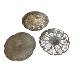 Instant Collection of Silver Lace Round Trivets- Set of 3