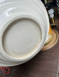 Large White Ceramic Teapot and Bowl With Floral Details