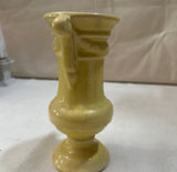 Small Handmade Yellow Ceramic Detailed Vase