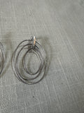 Pair of Sterling Silver Multiple Hoop Earrings