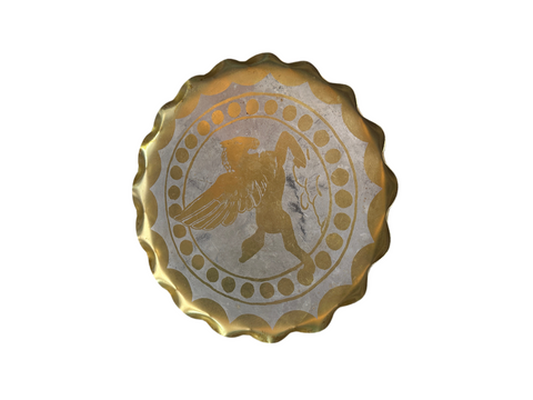 Vintage Gold and Silver Pegasus Decorative Tray