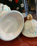 Hint of Blue Venetian Style Ceramic Jar