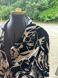 90's Black and White Abstract Faces Button Down Shirt