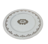 White Ceramic "Golden Anniversary" Plate With Gold Accents