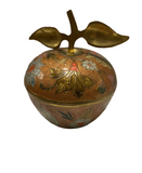 Cloisonné Brass Apple With Elaborate Details