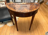Demilune Glass Top Side Table