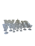Large Collection of Pineapple Crystal Cocktail Glasses
