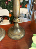 Pair of Vintage Tall Brass Candleholders