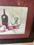 Wine and Onions Watercolor, Frames