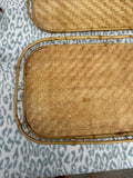 Collection of Wicker Bamboo Trays- Set of 5