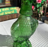Pair of Green Glass Eagle Decanters
