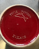 Colorful Red Abstract Ceramic Bowl With Lid