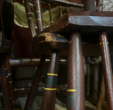 Collection of Hand Painted Plank Seat Chairs - Set of 4