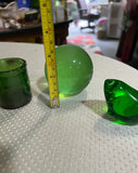 Instant Collection of Green Glass Desk Items- Set of 4