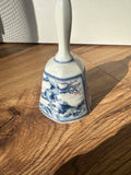 Small Vintage Blue and White Asian Ceramic Bell
