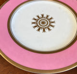 Pair of Pink and White Ceramic Plates