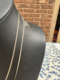 Pair of Matching Silver Skinny Chain Necklaces