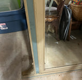 Large Vintage Table Mirror With Blue and Gold Accents