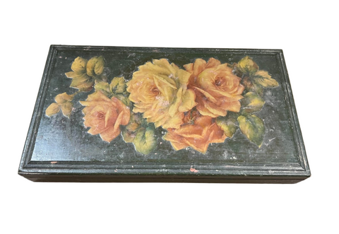 Vintage Roses Wooden Box