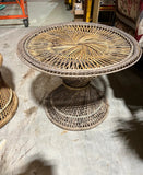 Vintage Wicker Double Seater Sofa and Side Table