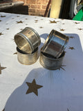 Silver Metal Napkin Rings- Set of 4