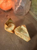 Pair of Ceramic Cheese Block Salt and Pepper Shakers