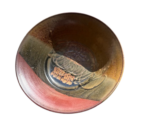 Hand Made Earth Tone Large Pottery Decorative Bowl