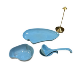 Instant Collection of Blue Ceramic Kitchen Accessories- Set of 4